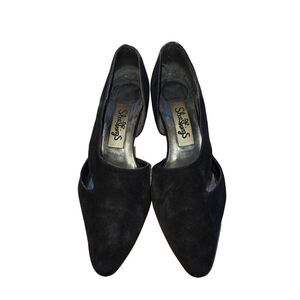 Shoe Strings Women's Size 6.5M Black Suede D'Orsay Heel